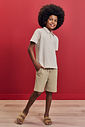 Conjunto Menino Camisa Polo e Bermuda Clássico Bege
