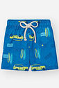 Conjunto Infantil Divertto Casual com Regata em Meia Malha e Bermuda Estampada em Nylon NATURAL/AZ OLYMPIAN