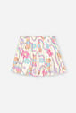 Conjunto Infantil com Regata Boxy e Shorts em Cotton Linho – Look Menina Verão com Estampa de Capiva OFF WHITE