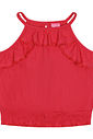 Conjunto Infantil Menina Blusa Boxy Babado E Saia-Short Rosa Cinti
