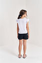 CONJ BLUSA E SHORTS/SAIA BRANCO/PRETO