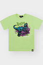 Camiseta Menino Velociraptor Verde Kippos