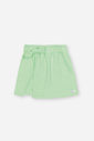 Short-Saia Infantil Macio em Moletom com Laço VERDE CIDRA