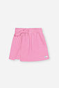 Short-Saia Infantil Macio em Moletom com Laço ROSA BARBIE