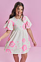 Vestido Infantil Menina com Saia Fluida e Estampa de Flores – Vestido Mundo Cinti