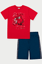 Conjunto Menino Gamer Zone Vermelho Abrange