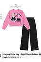 Conjunto Menina com Aplique Tule Ursa Mundo Cinti