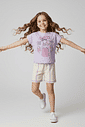 CONJ BLUSA E SHORTS LL BRUMA/OFF WHITE