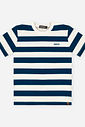 Conjunto Menino Camiseta Listrada e Bermuda Moletom Marinho