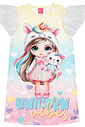 Vestido Infantil Menina Unicórnio Azul Cinti
