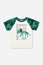 Pijama Infantil Tricerátops com Camiseta e Bermuda Suede