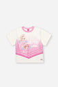 Conjunto Infantil Cheerleader com Shorts Saia Plissado – Conjunto Menina Fashion Cinti NATURAL/RS IOGURTE