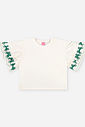 Conjunto Infantil Menina Blusa Boxy Laços e Short Waffle Verde