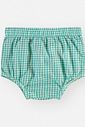 Conjunto Bebê Bata e Short Xadrez Menta