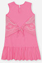 Vestido Infantil Cachorrinho Laço nas Costas Rosa