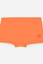 Conjunto Menino em Malha UV Camiseta e Sunga Capivara Laranja Neon