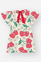 Vestido Menina em Cotton Cerejas Vermelho Mundo Cinti