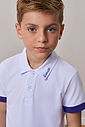 Camisa Polo Infantil Punhos Contrastantes Branco