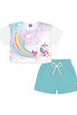 CONJ BLUSA E SHORTS BRANCO/AZ LITORAL