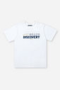 Camiseta Infantil Menino Discovery em Meia Malha Branca
