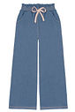Calça Wide Leg Azul Jeans Médio Abrange