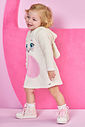 Vestido Infantil Manga Longa Peluciado com Capuz – Vestido Bebê Menina Coelho Mundo Cinti
