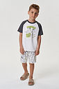 Pijama Infantil Raglan Monstrinho Natural