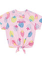 Conjunto Bebê Menina Blusa E Calça Bootcut Frutas Rosa Cinti