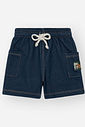 Bermuda Infantil Casual em Molecotton Denim com Elastano e Cadarço Funcional AZUL MARINHO