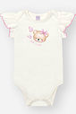 Conjunto Bebê Menina Body com Saia em Tule Foil Ursinha – Look Delicado Cinti Baby NATURAL/RS IOGURTE
