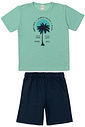 Conjunto Infantil Camiseta Palma e Bermuda Marinho Conjunto Infantil Camiseta Palma e Bermuda Marinho