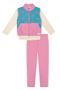 CONJ BLUSA ML,LEGGING E COLETE NATURAL/RS BARBIE