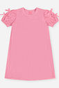 Vestido Infantil Menina Barbie com Tule Foil e Laços
