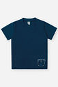 Conjunto Bebê Menino Camiseta Ursinho e Bermuda Listrada Marinho