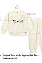 Conjunto em Pelo Fleece Bebê Menina Cute Cat Beli.me