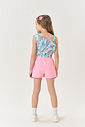 Conjunto Infantil Menina Blusa Dino E Short Azul Mundo Cinti
