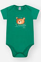 Conjunto Infantil Esportivo Divertido com Body de Ursinho e Bermuda em Moletom Piquet VERDE VIVID