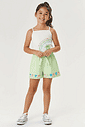 CONJ BLUSA E SHORTS NATURAL/VD PARADISE