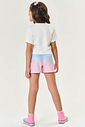 Conjunto Infantil Menina Blusa E Short Com Pulseira Natural Mundo Cinti