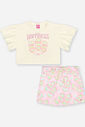 Conjunto Menina Happiness Rosa Mundo Cinti