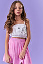 CONJ BLUSA E SAIA/SHORTS BRANCO/RS CONFETE