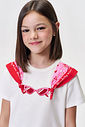 Conjunto Infantil Menina Blusa Boxy Óculos e Saia-Short com Bandana