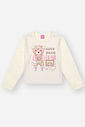 Conjunto Infantil Menina Blusa Cute E Calça Bege Mundo Cinti