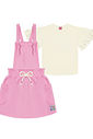 CONJ BLUSA E SALOPETE NATURAL/RS BARBIE