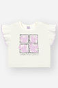 Conjunto Bebê Menina Blusa Boxy e Short-Saia Arco-íris com Strass – Look Delicado Cinti Baby NATURAL/LL BRUMA