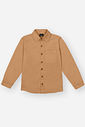 Camisa Infantil Menino Sarja Marrom CTV