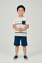 Conjunto Menino Listras Natural Abrange