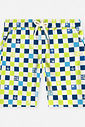 Bermuda Menino em Nylon com Elastano Quadriculado Cocktail