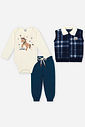 Conjunto 3 Peças Bebê Menino Cavalo Divertto