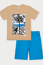 Conjunto Infantil Menino Tropical Bege Abrange